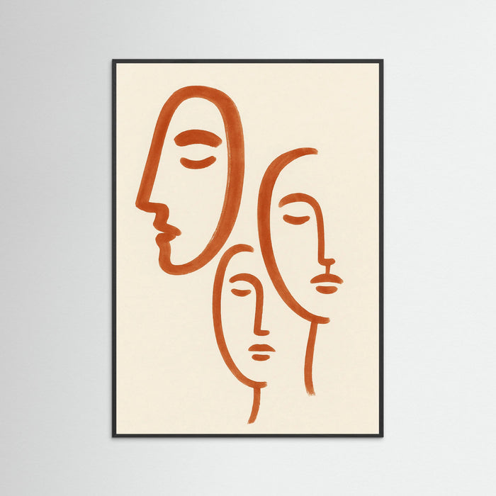 Black Wood Serene Faces