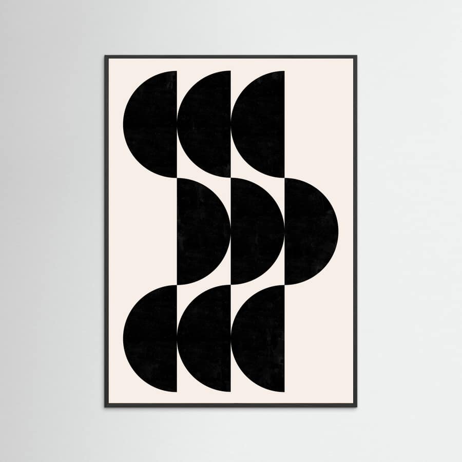 Black Wood Shape By Cats and Dotz 30 X 42 Inches Textured Black Poster