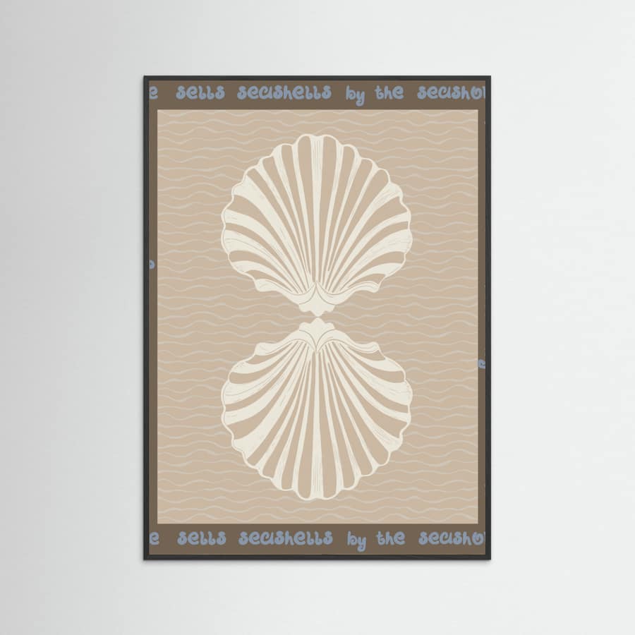 She sells seashells Poster – poster and art print