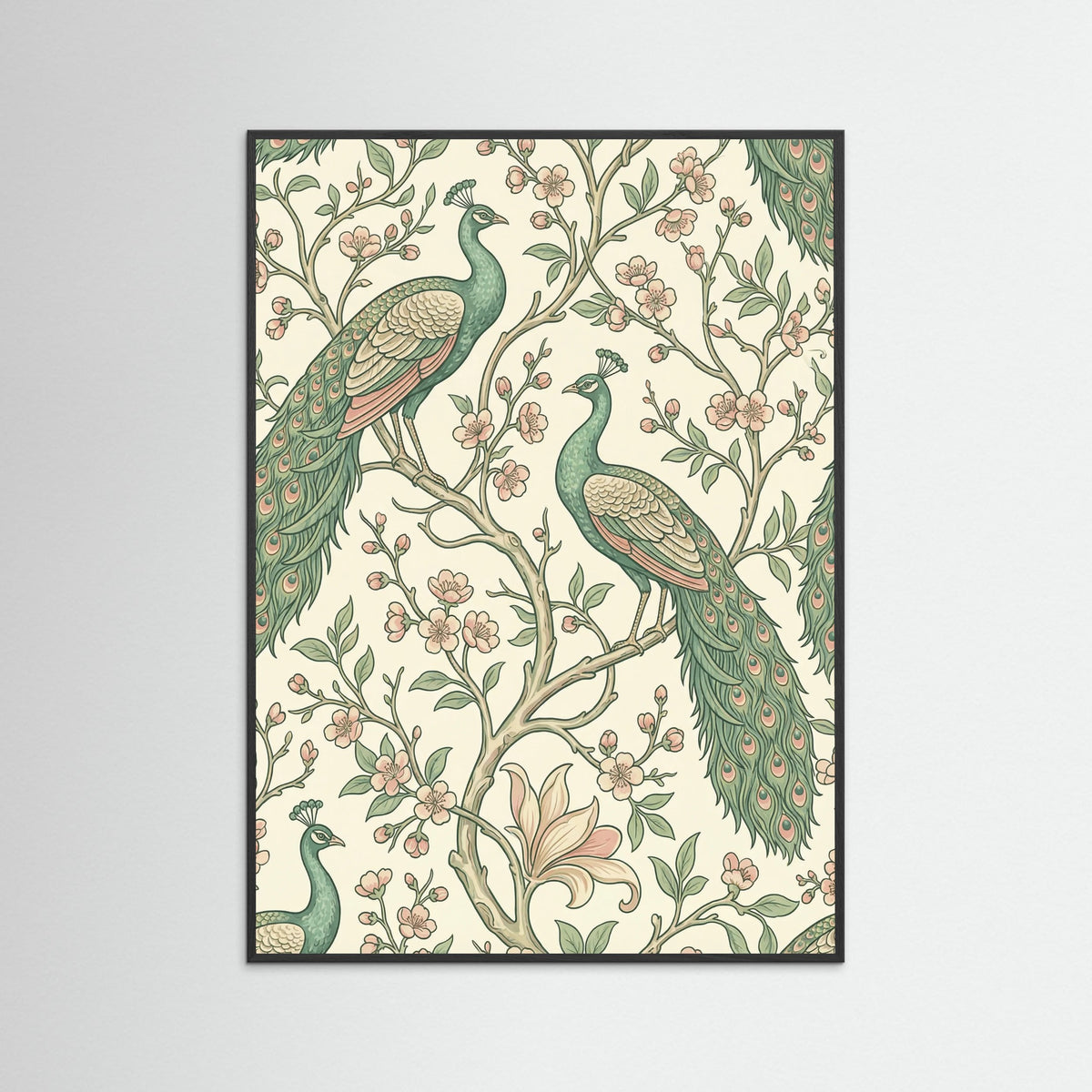 Black Wood Silver Sky Vines