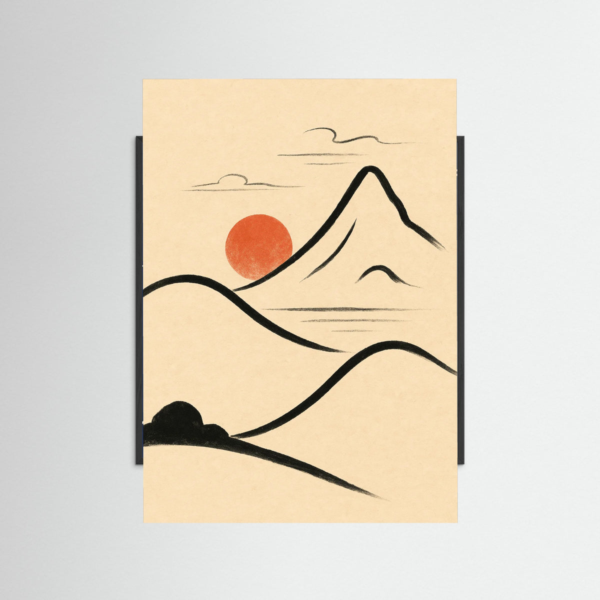Black Wood Sketch Elegance