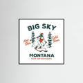 Black Wood Ski Big Sky Montana: Pants Are For Tourists Poster