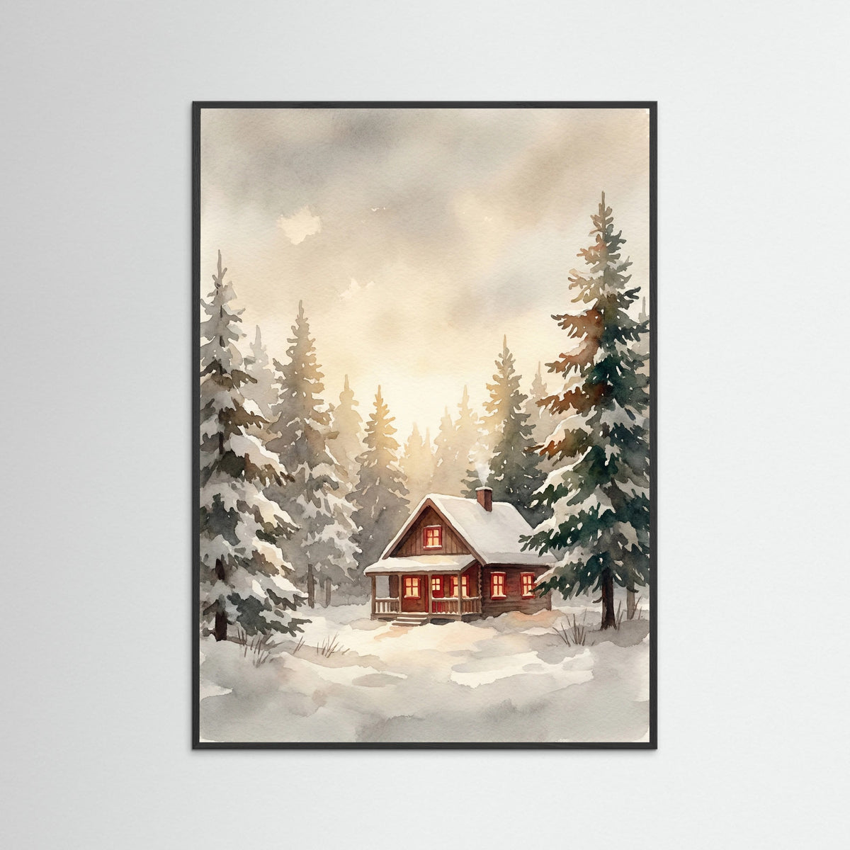 Black Wood Snowy Path