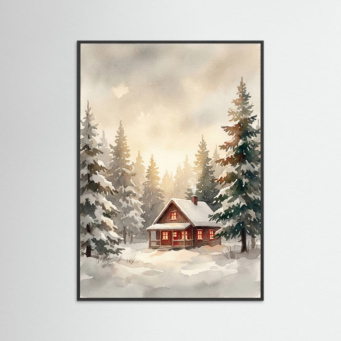 Black Wood Snowy Path