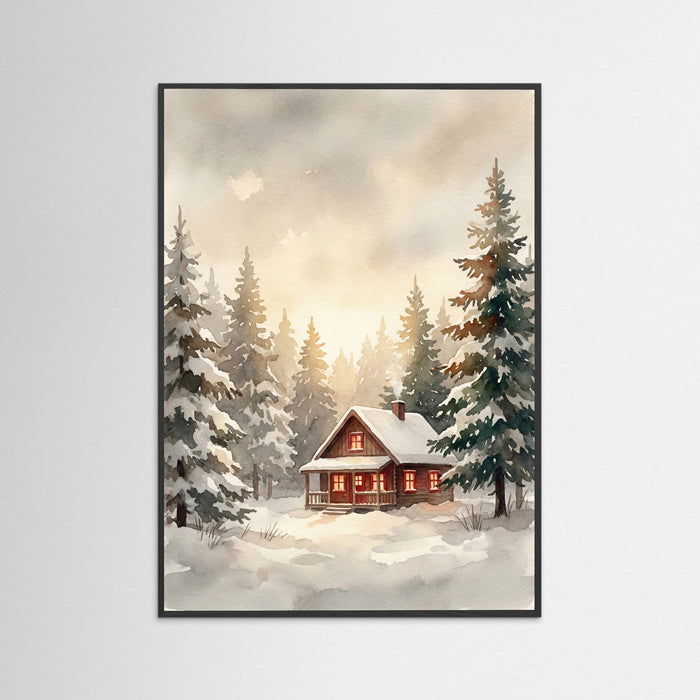 Black Wood Snowy Path