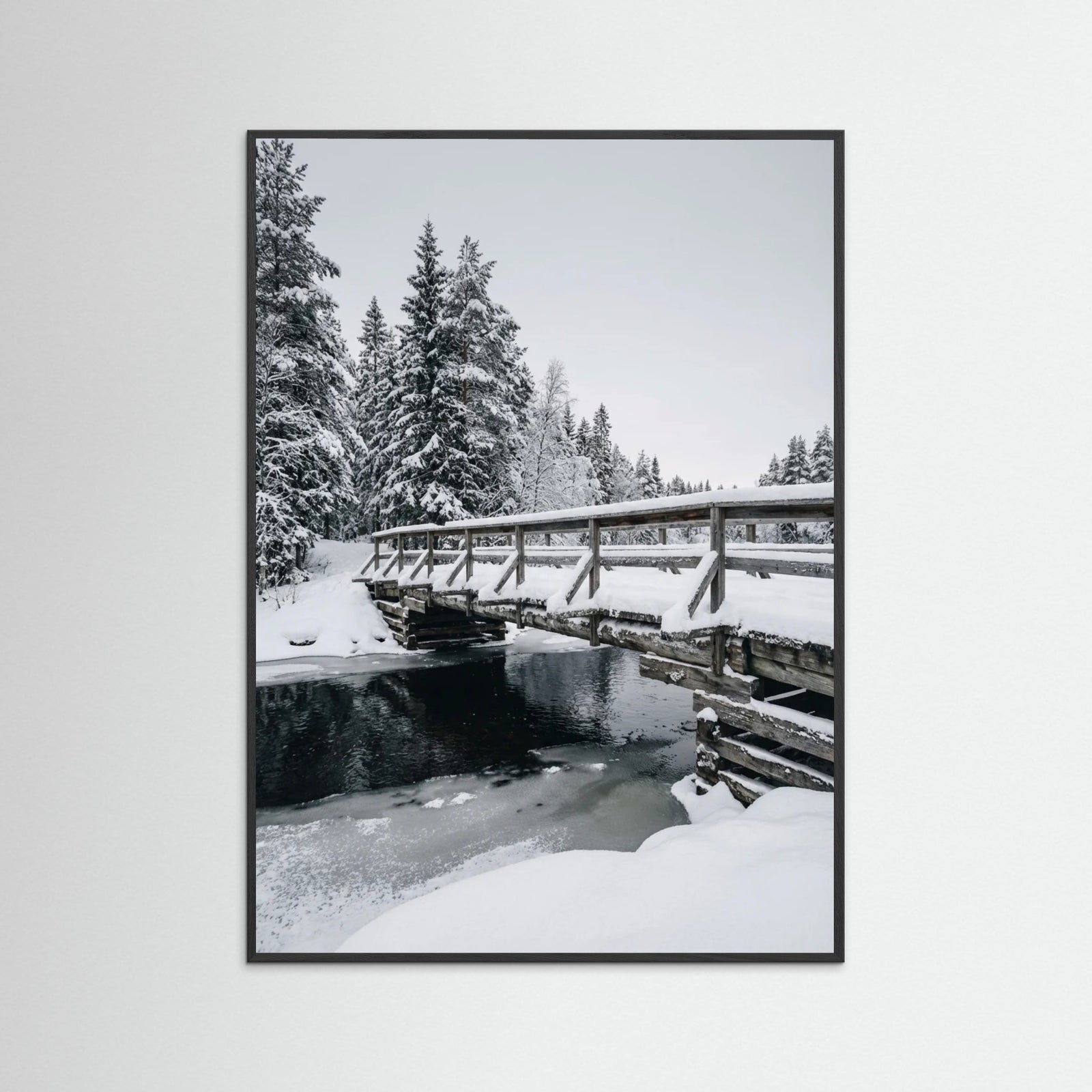 Black Wood Snowy Sanctuary