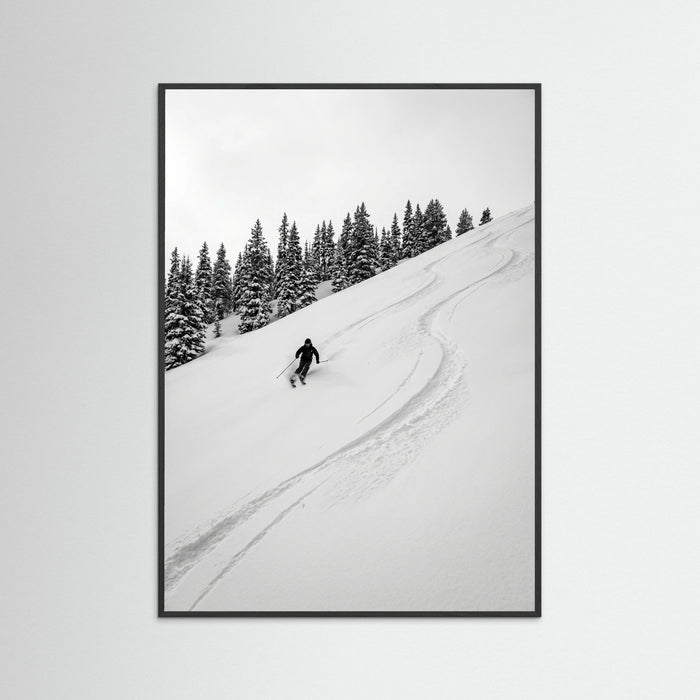 Black Wood Snowy Serenity