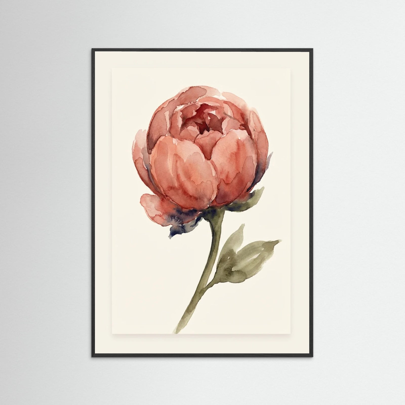 Black Wood Soft Crimson Bloom