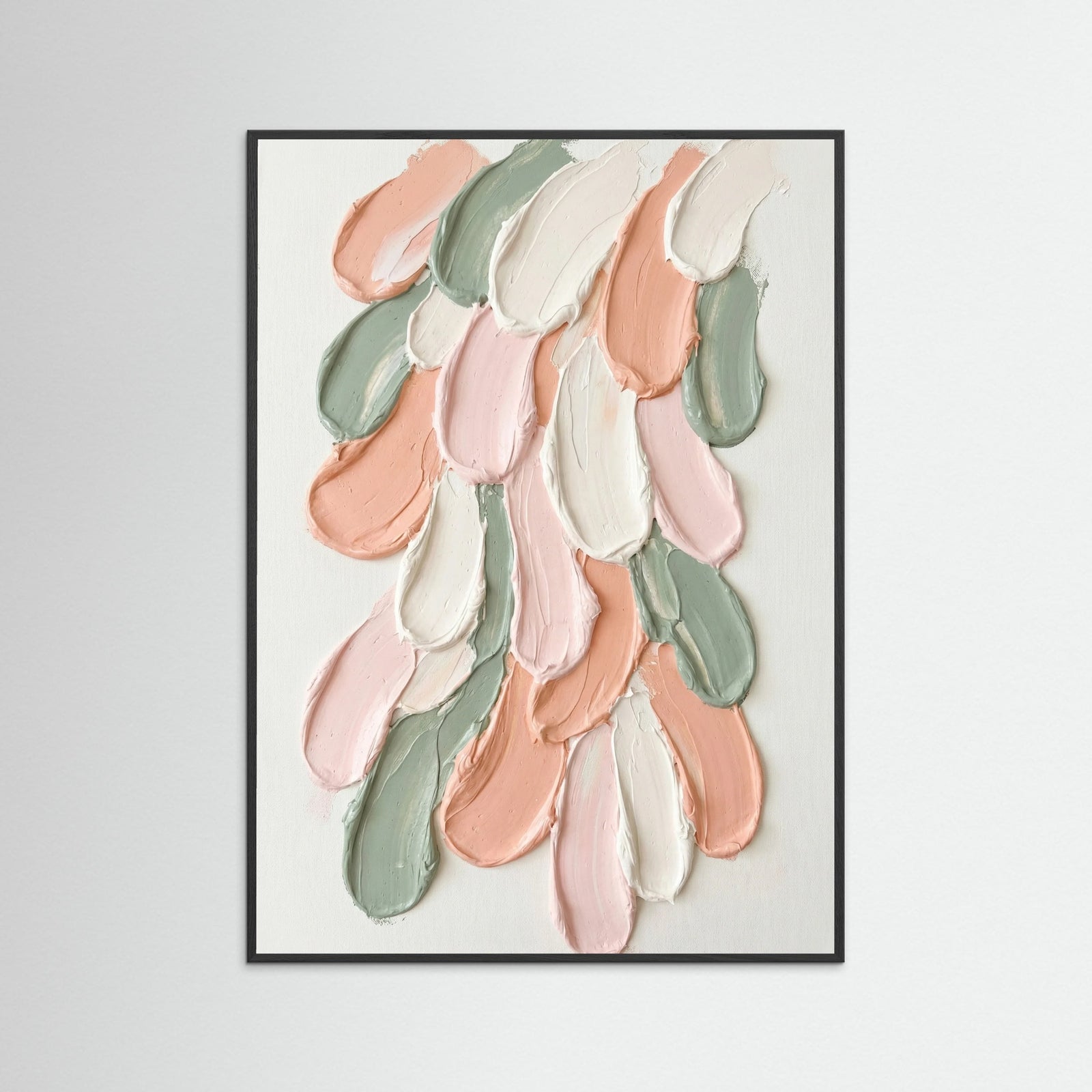 Black Wood Soft Impasto Blooms