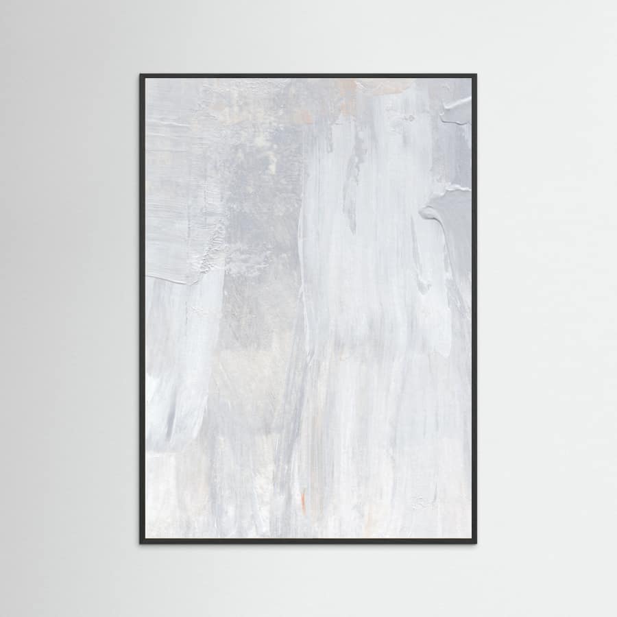 Soft Muted Gray Brushstrokes Poster – Poster und Kunstdruck