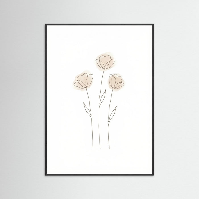 Black Wood Soft Petal Sketch
