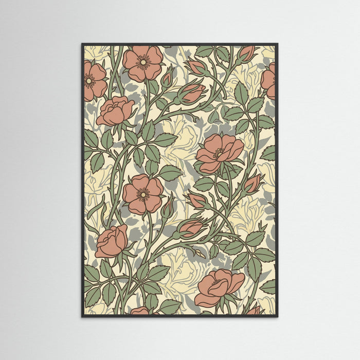 Black Wood Soft Sunflower Pattern