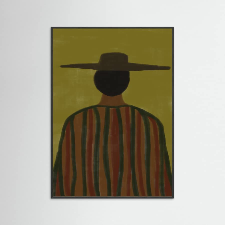 Southwester Man with Hat Poster – plakat og kunsttryk