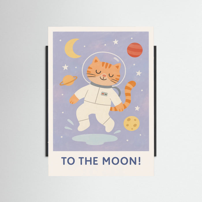 Black Wood Space Cat