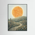 Black Wood Spiral Sunset Landscape