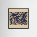 Black Wood Square Abstract Currents