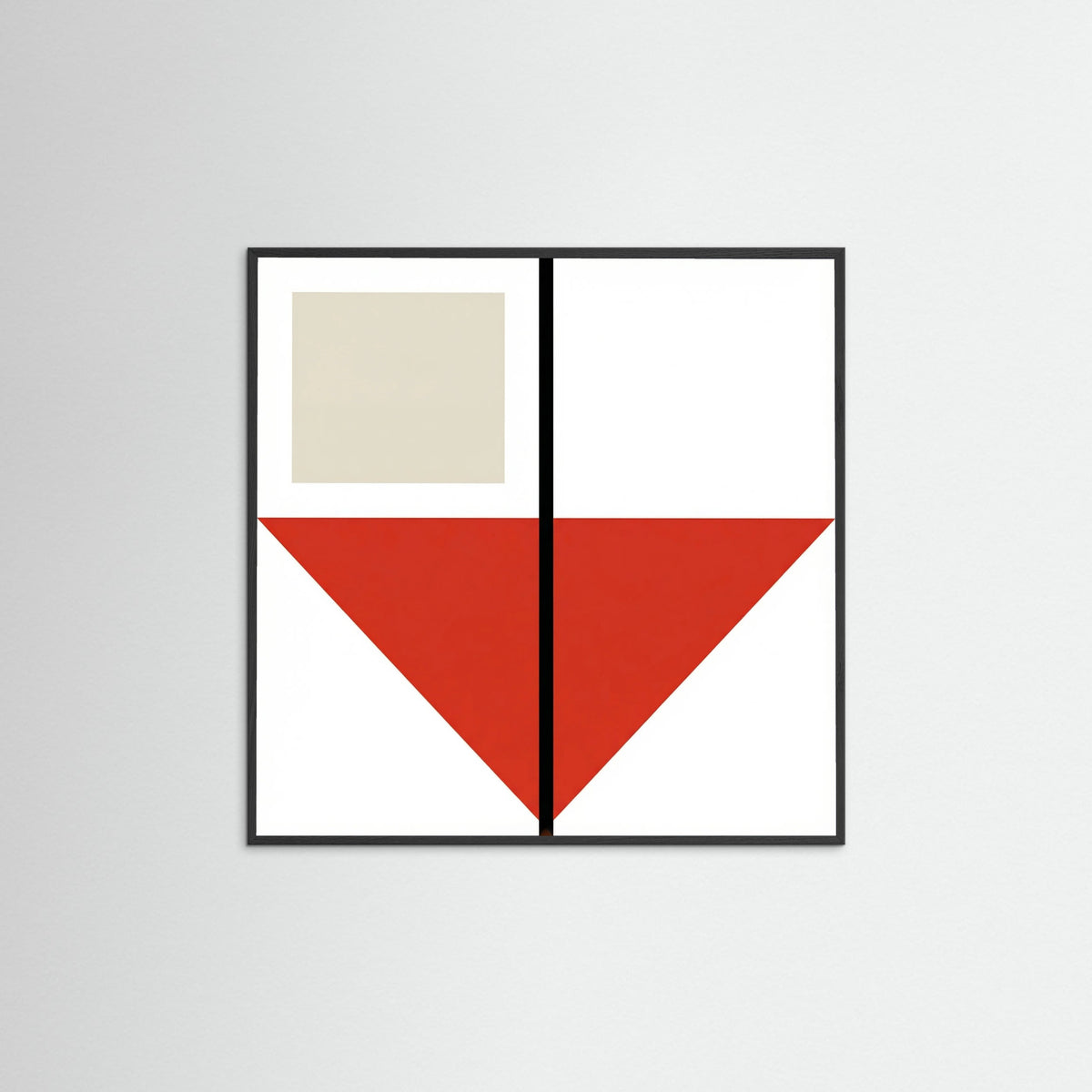 Black Wood Square Abstract Divisions