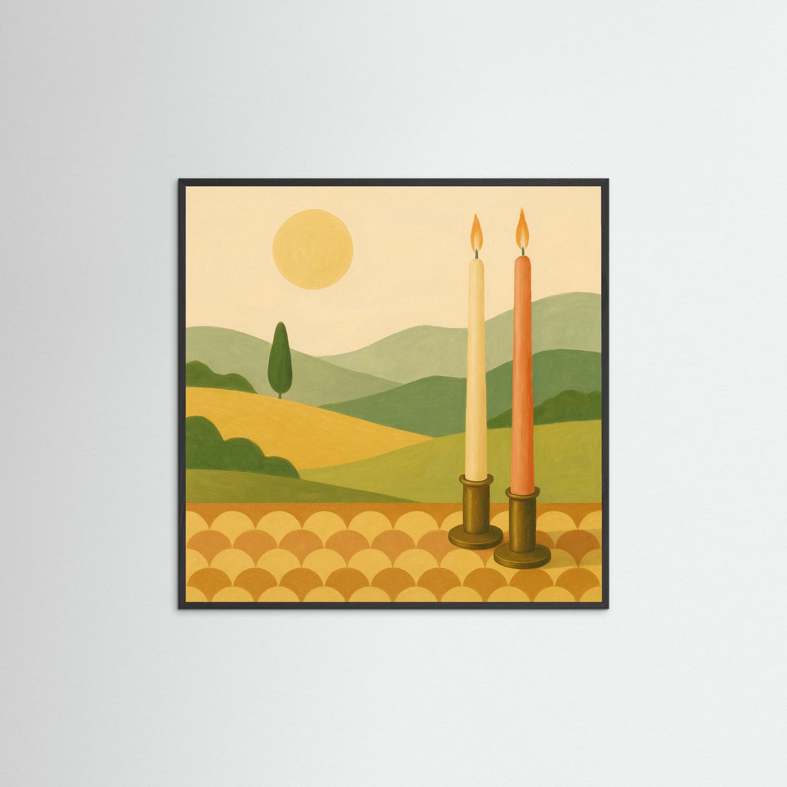 Black Wood Square Blooming Huescape