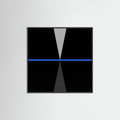 Black Wood Square Blue Aperture
