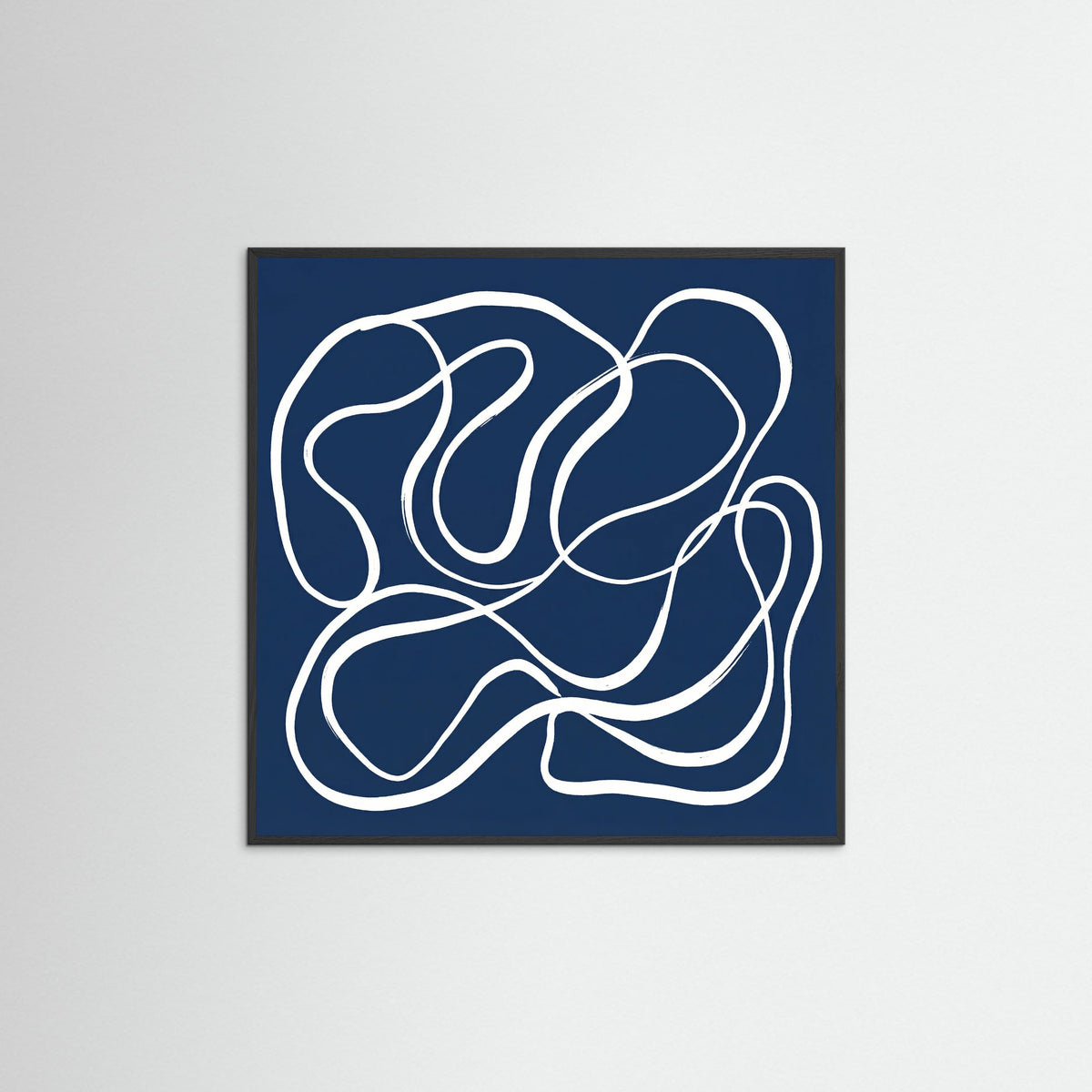 Black Wood Square Blue Enclosure