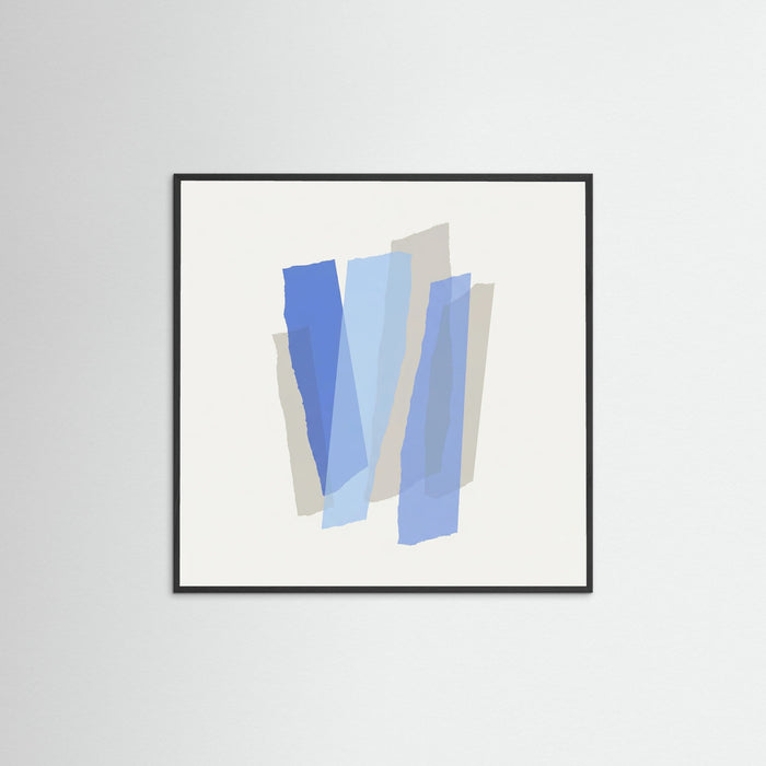 Black Wood Square Blue Intersections