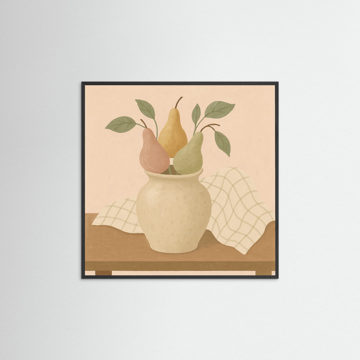 Black Wood Square Candlelit Aura