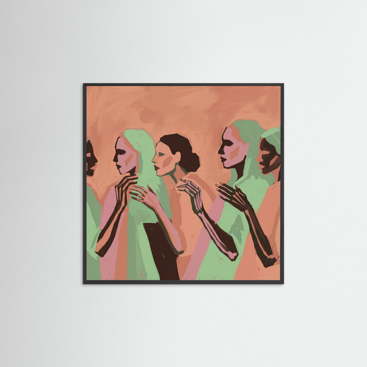 Black Wood Square Communal Rhythm