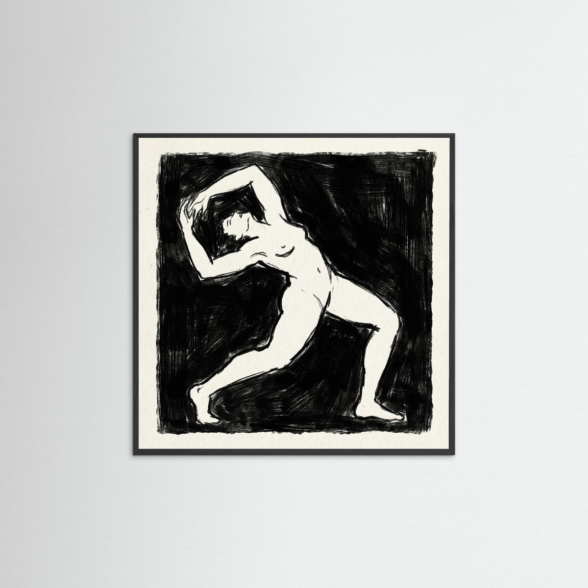 Black Wood Square Dark Confrontation