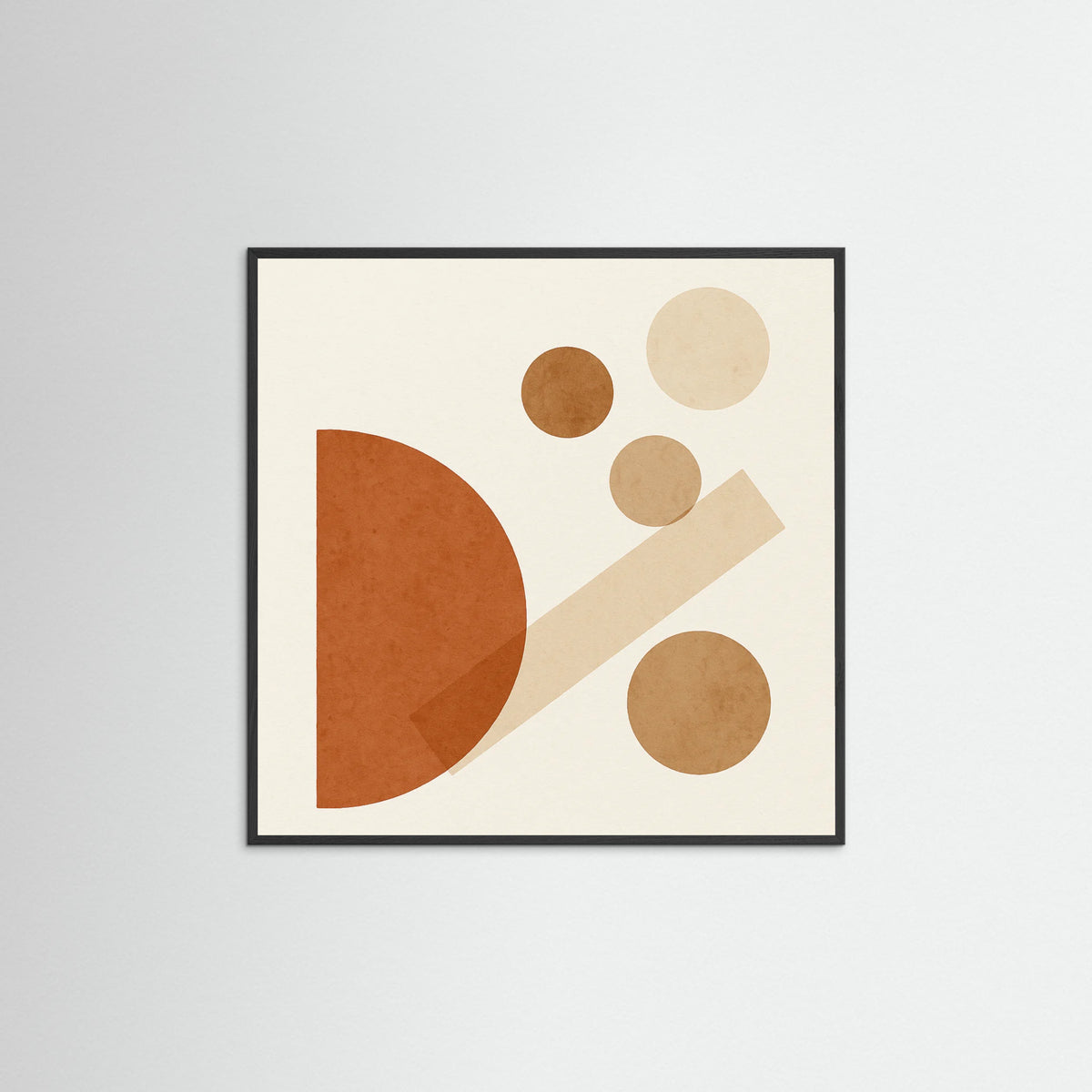 Black Wood Square Earth Tones