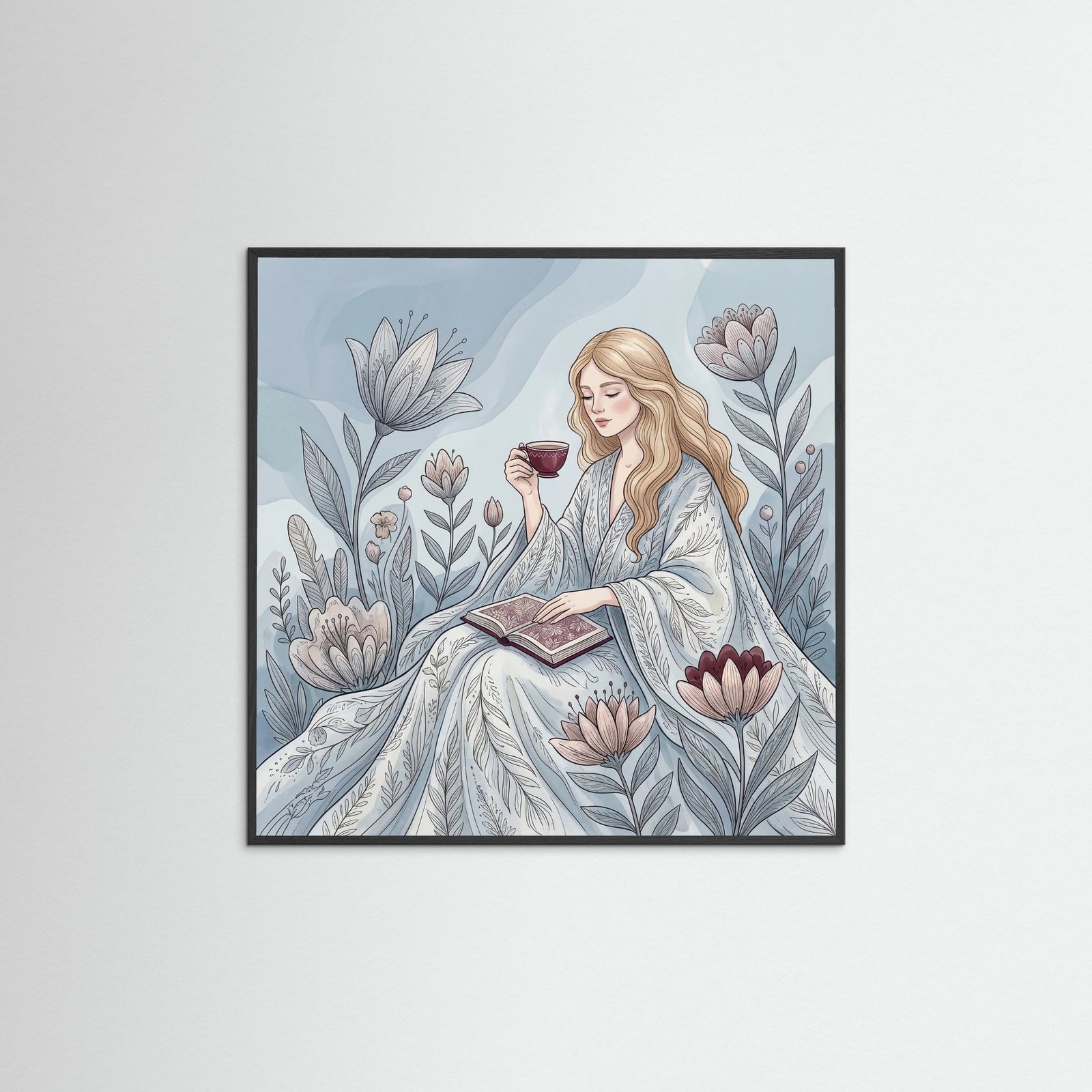 Black Wood Square Elegant Reverie