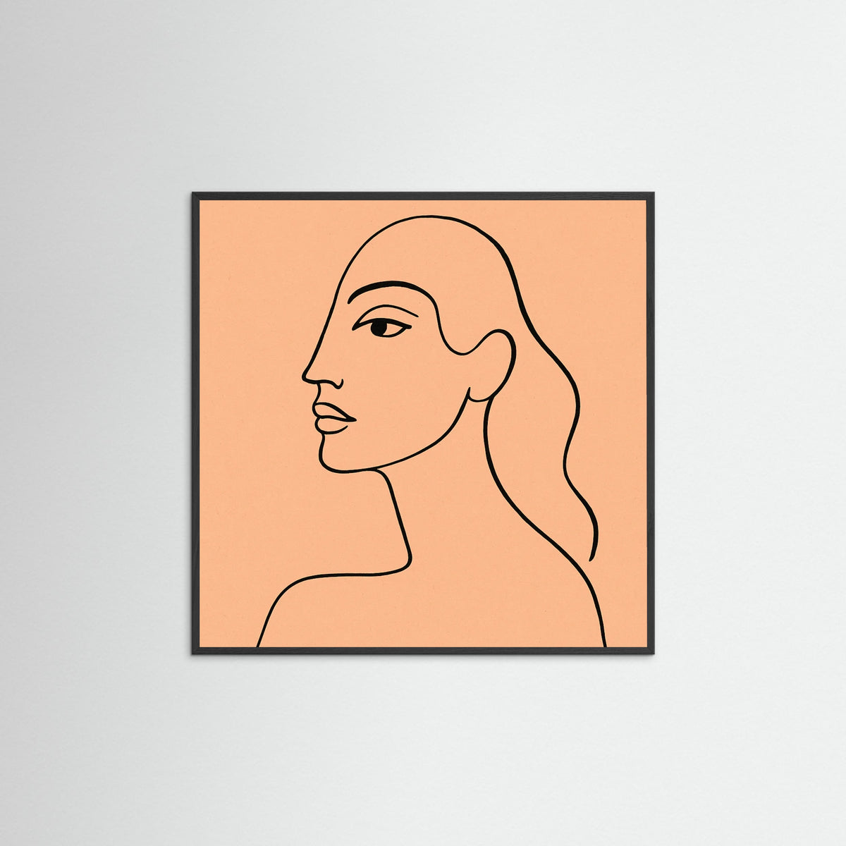 Black Wood Square Elegant Silhouette