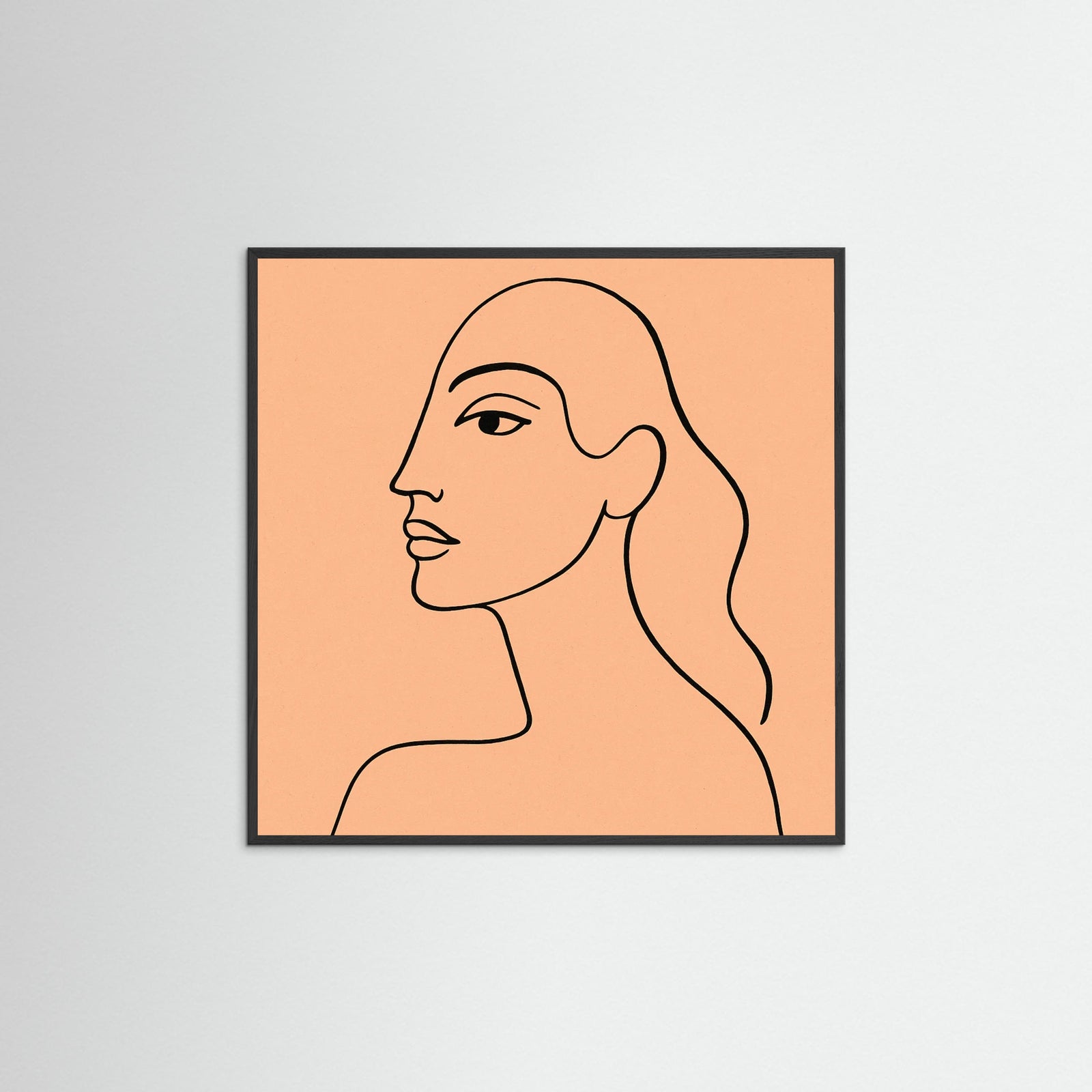 Black Wood Square Elegant Silhouette