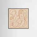 Black Wood Square Entwined Faces