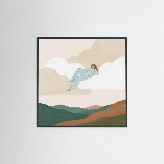Black Wood Square Flowing Dreams