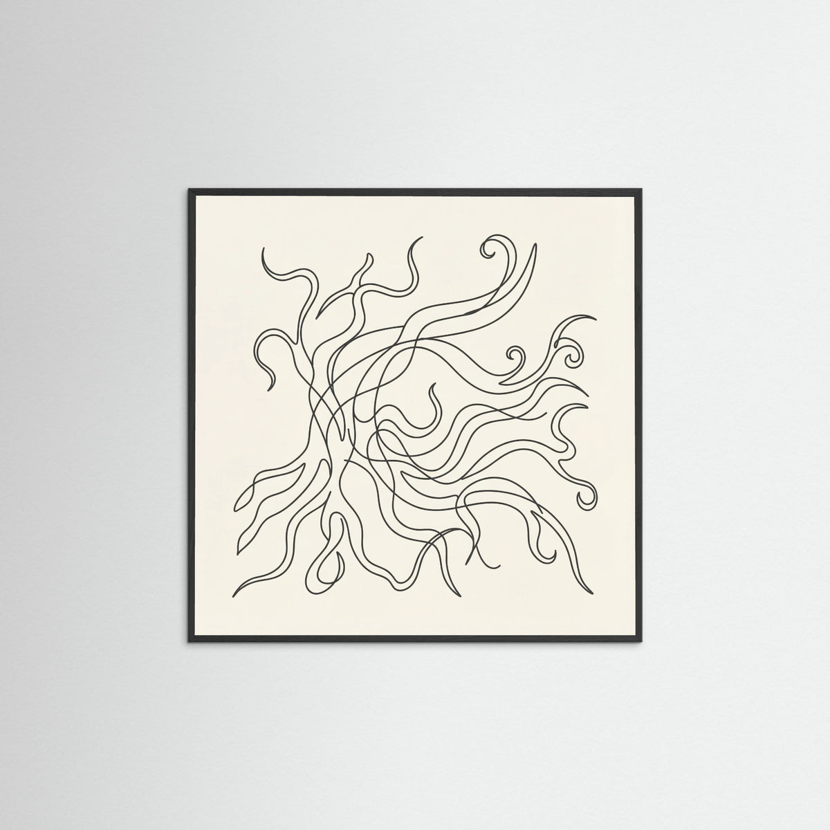 Black Wood Square Fluid Gestures