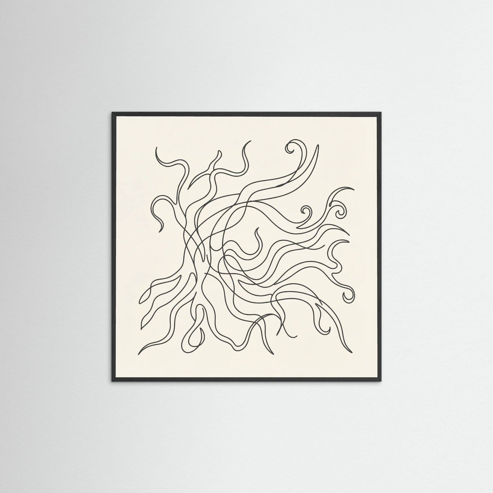 Black Wood Square Fluid Gestures