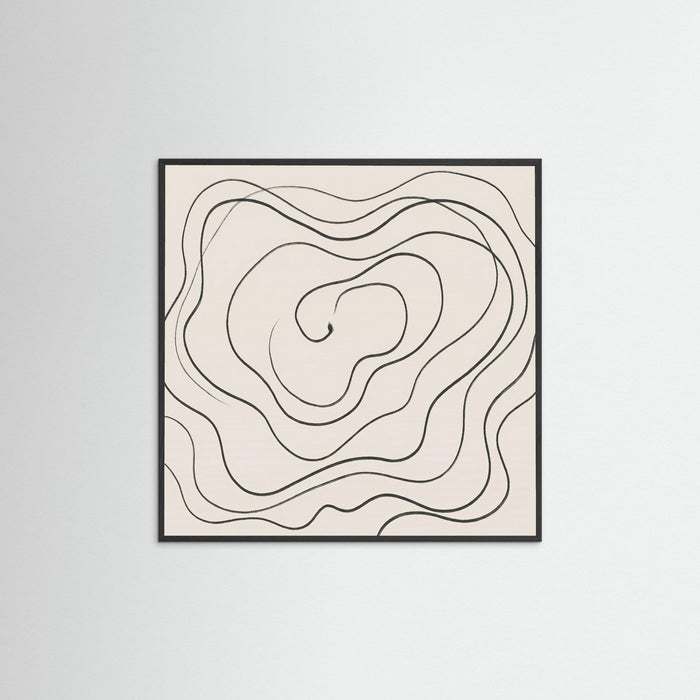 Black Wood Square Fluid Traces