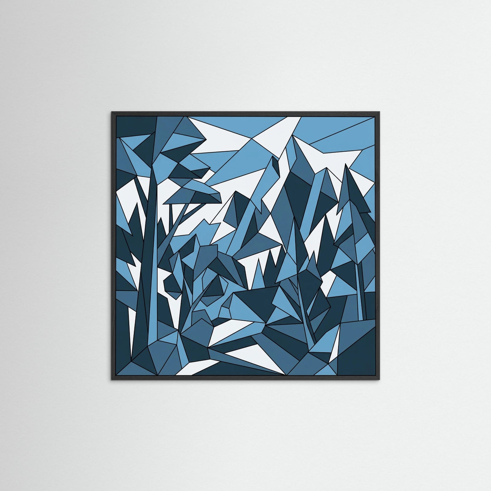 Black Wood Square Fragmented Harmony