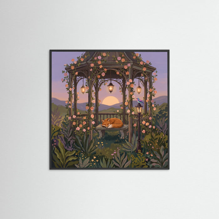 Black Wood Square Garden Serenity