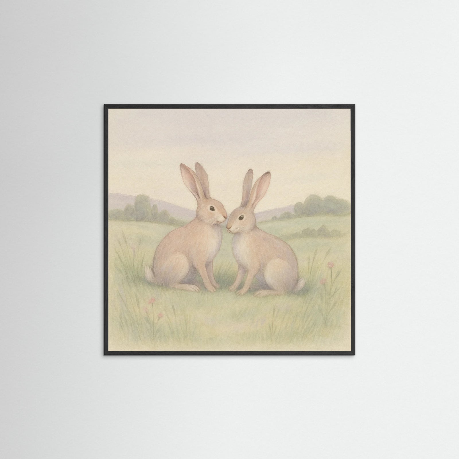 Black Wood Square Gentle Meadow