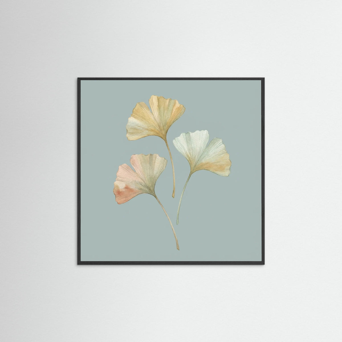 Black Wood Square Gentle Petals