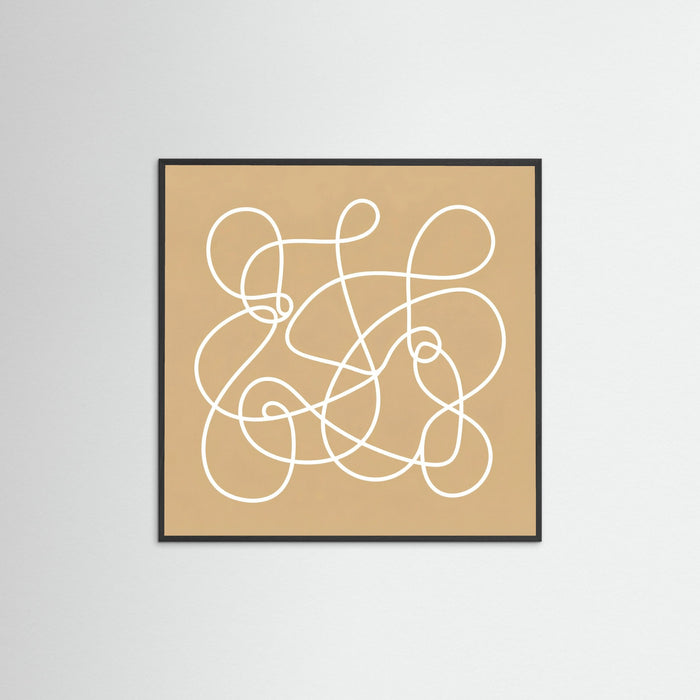 Black Wood Square Golden Glyphs