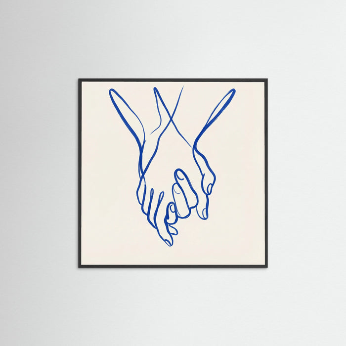 Black Wood Square Intertwined Gaze Blue