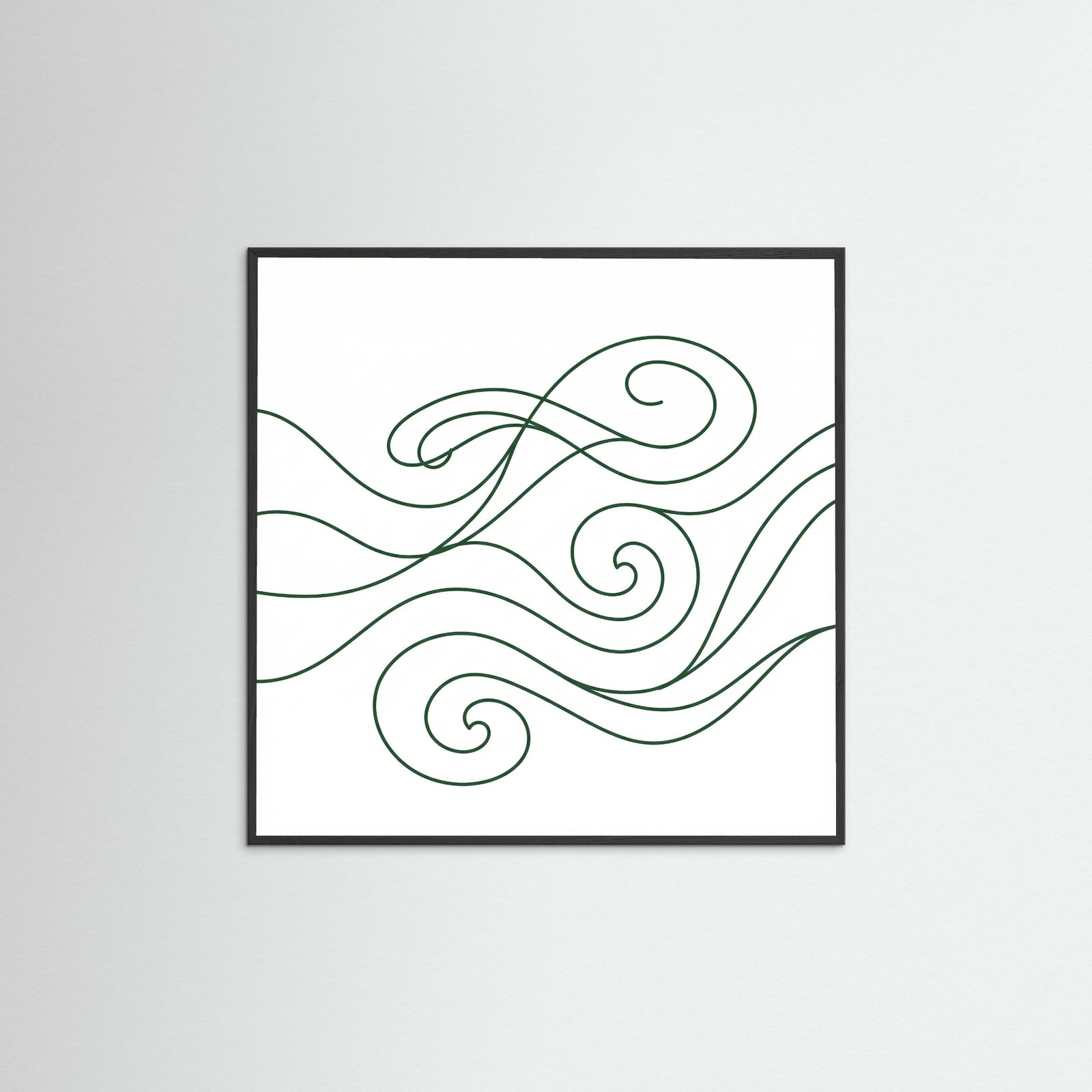 Black Wood Square Midnight Flow