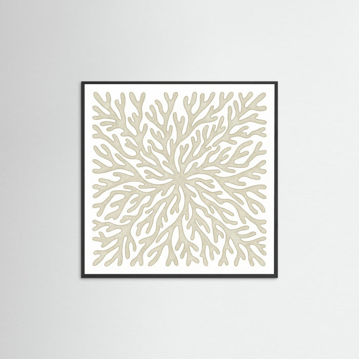 Black Wood Square Organic Swirls