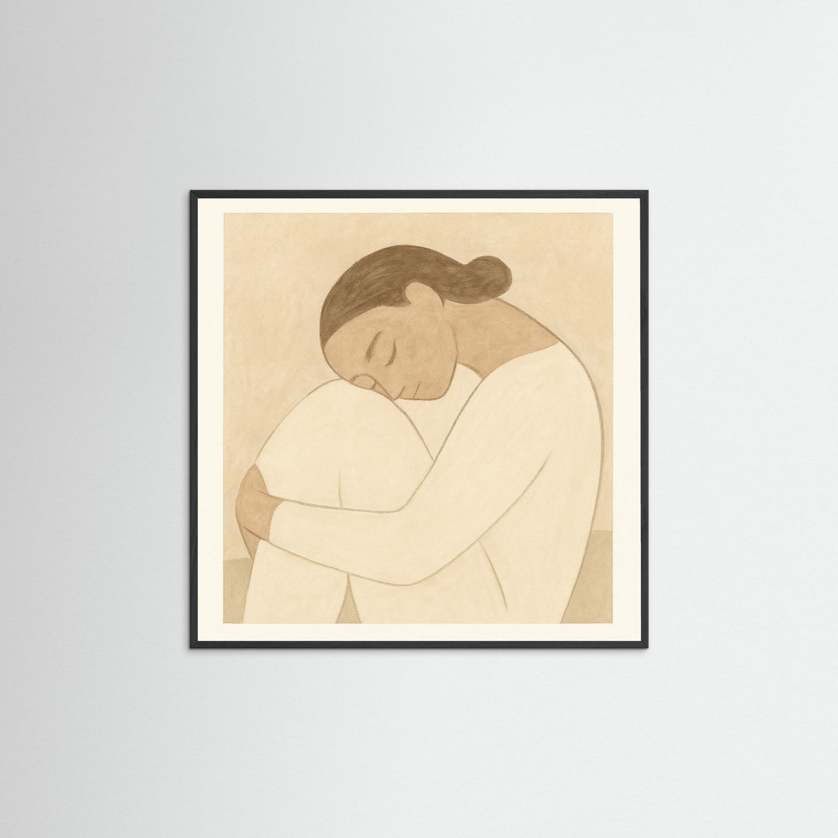 Black Wood Square Pale Thought