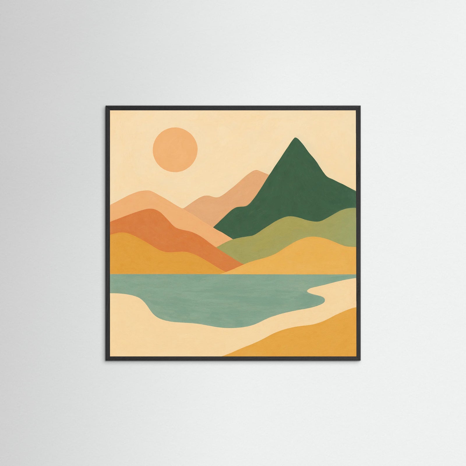 Black Wood Square Petal Harmony