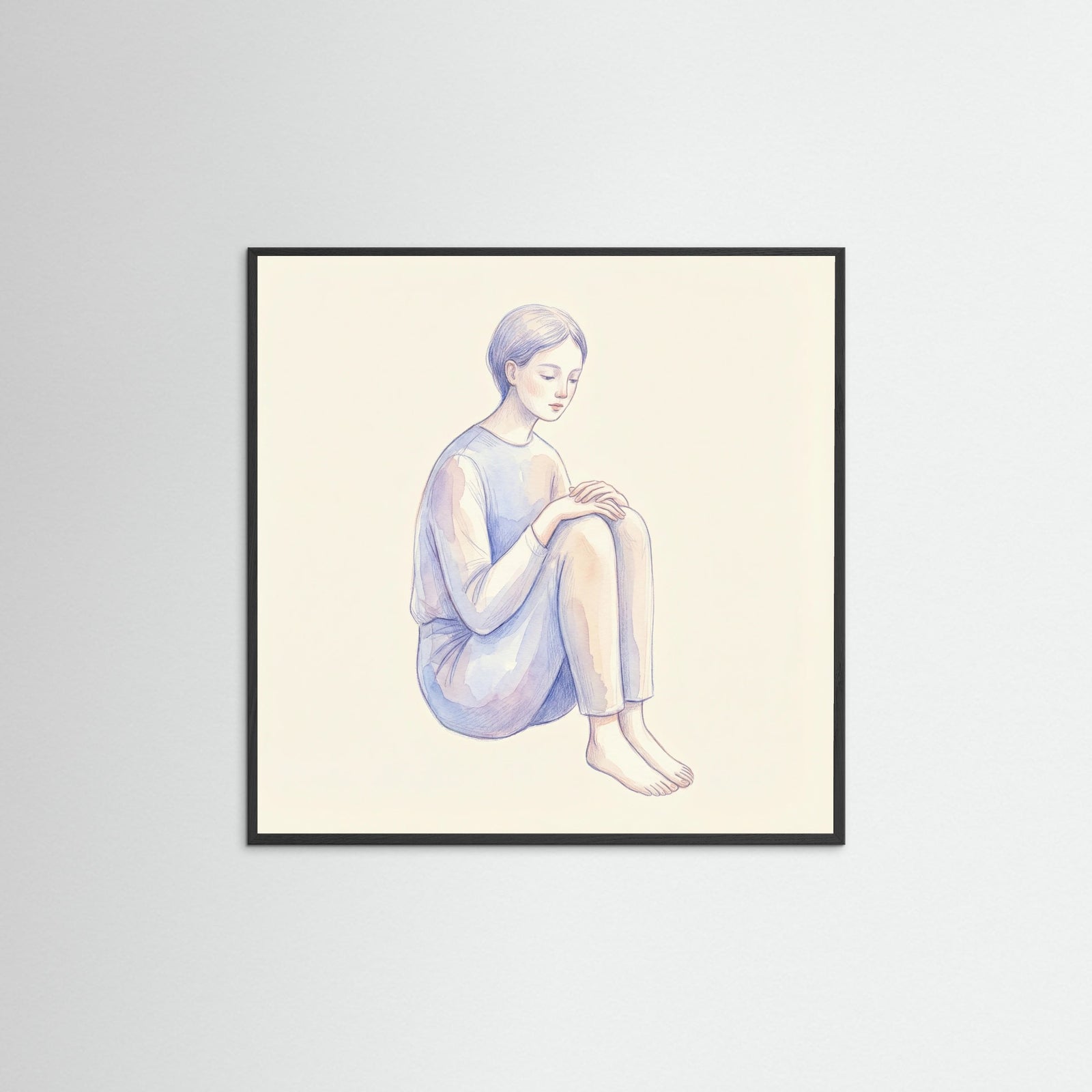 Black Wood Square Quiet Gaze