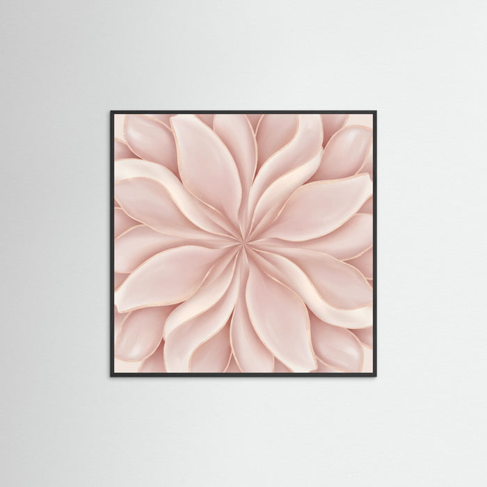 Black Wood Square Rose Embrace