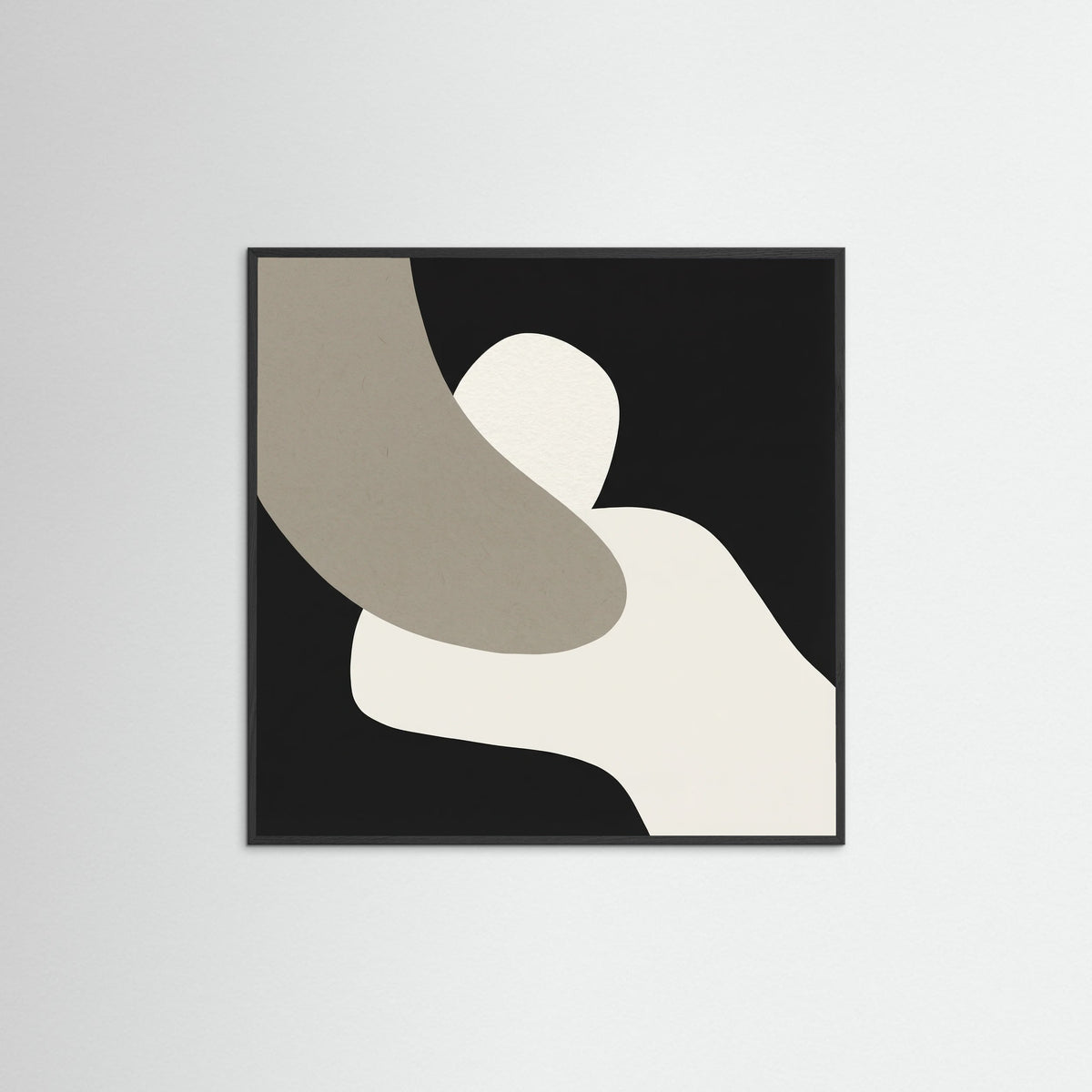 Black Wood Square Shaped Contrast